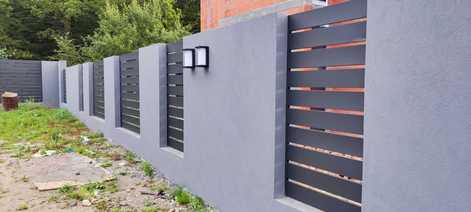 забор из металлопланкена RAL7024 Серый Графит МАТТЕ фото6 в Кстово
