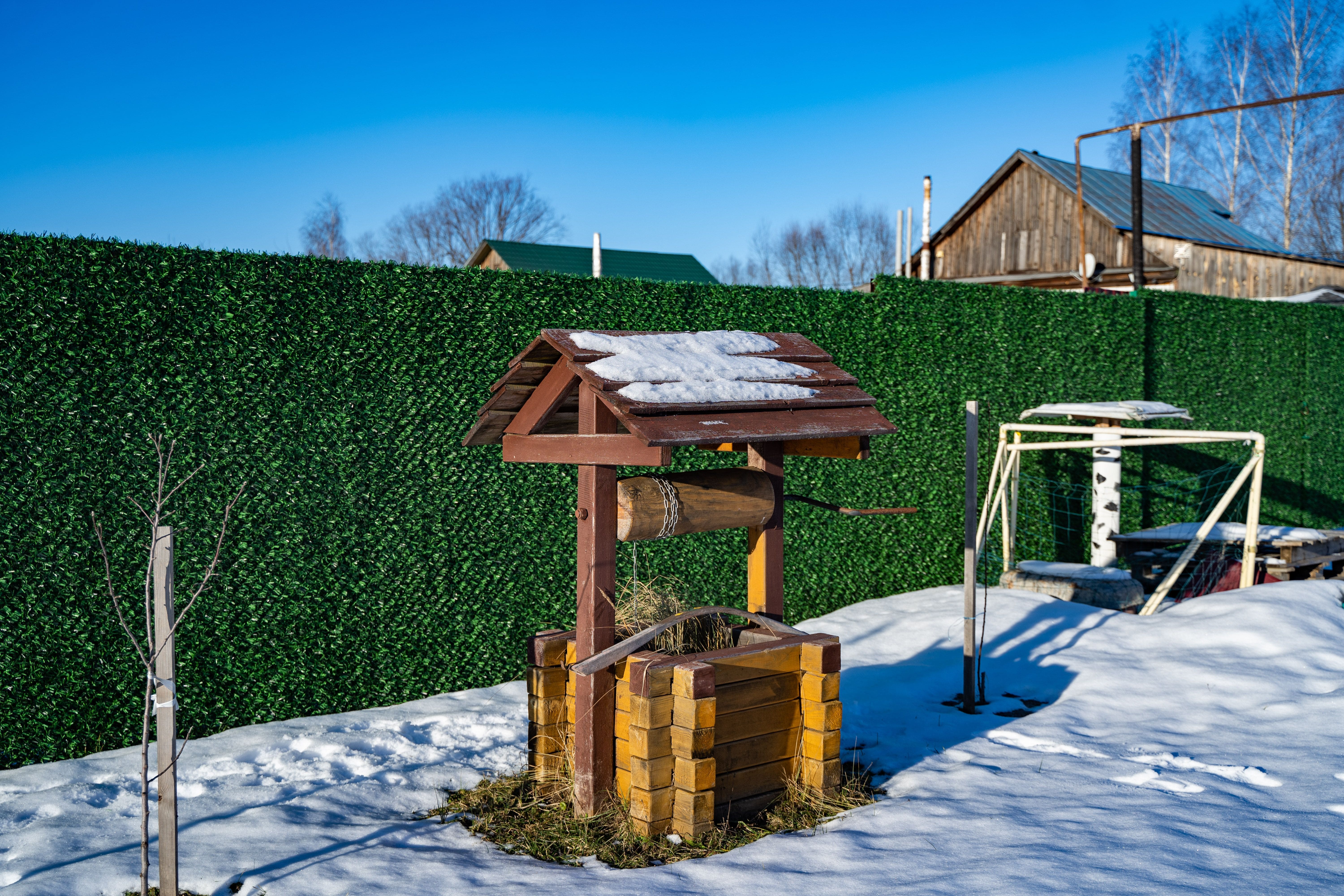 Вечнозеленый забор Grass Fence рулон 2м фото 7 в Кстово