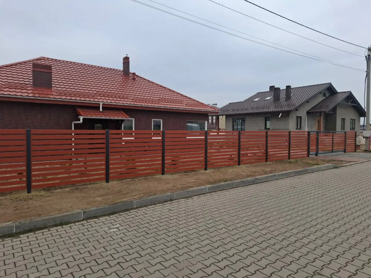 Забор-ранчо из металлопланкена 18м RAL8004 Терракотовый фото 1 в Кстово